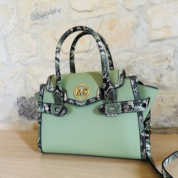 Michael Kors Carmen Exotic leather satchel handbag&wallet set NWT authentic - Picture 10 of 14